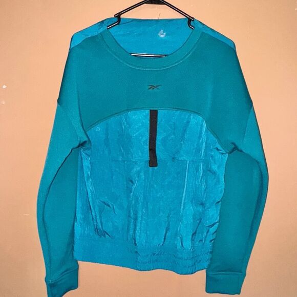 Reebok x Cardi B Pullover Windbreaker Turquoise Blue - M - Picture 1 of 7